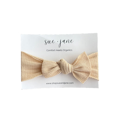 Organic Cotton Waffle Baby Headband | 0–2 Years