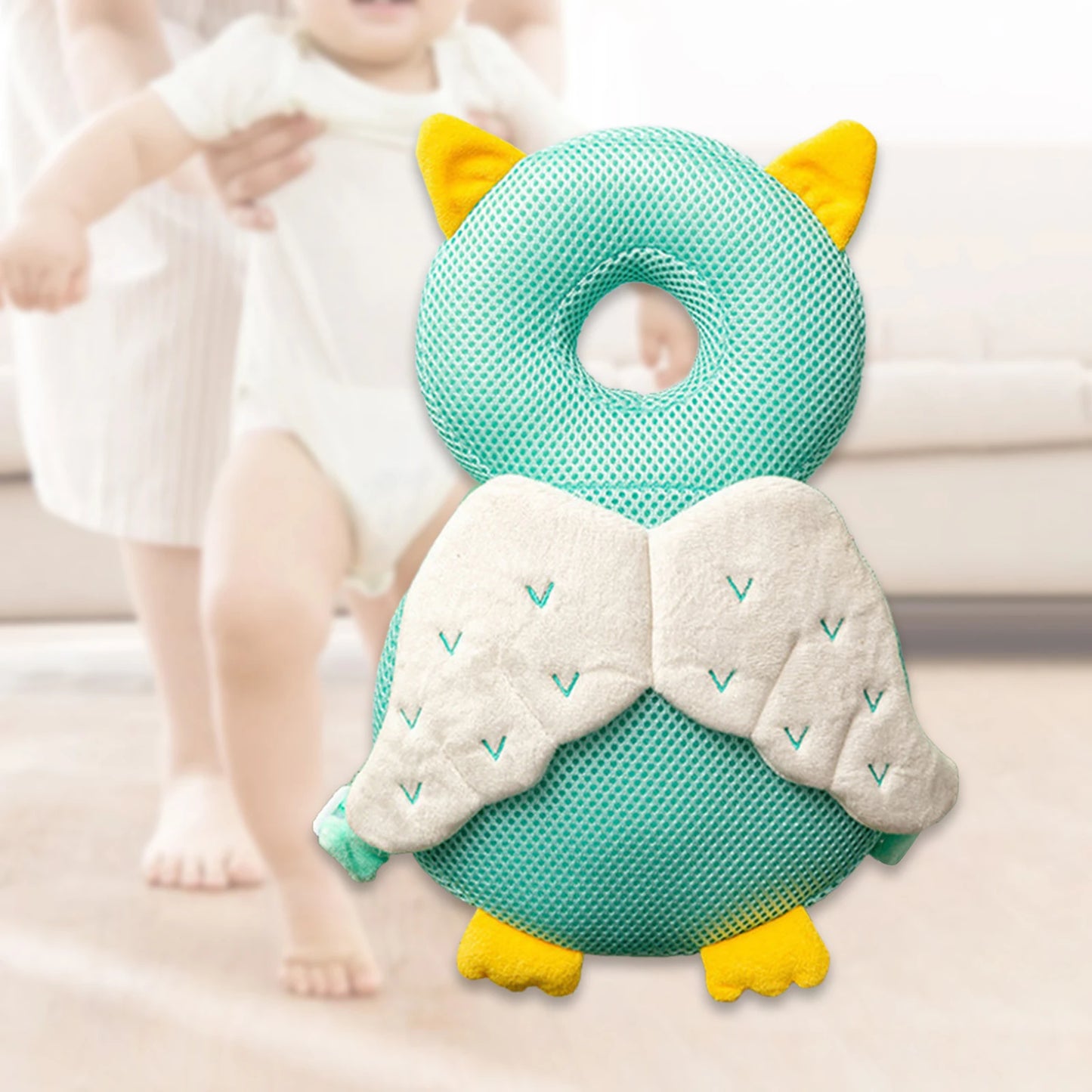 Infant Baby Head Protector Pillow Cotton Animal Shape Soft Baby Head Safe Protector Pad Backpack Wear for Learning to Walk