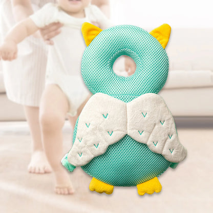 Infant Baby Head Protector Pillow Cotton Animal Shape Soft Baby Head Safe Protector Pad Backpack Wear for Learning to Walk