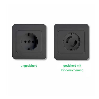 Child Safety EU Type F Socket Cover - Embedded Baby Proof Plug Protector for European Outlets, Non-Rotatable Dust Oil Resistant