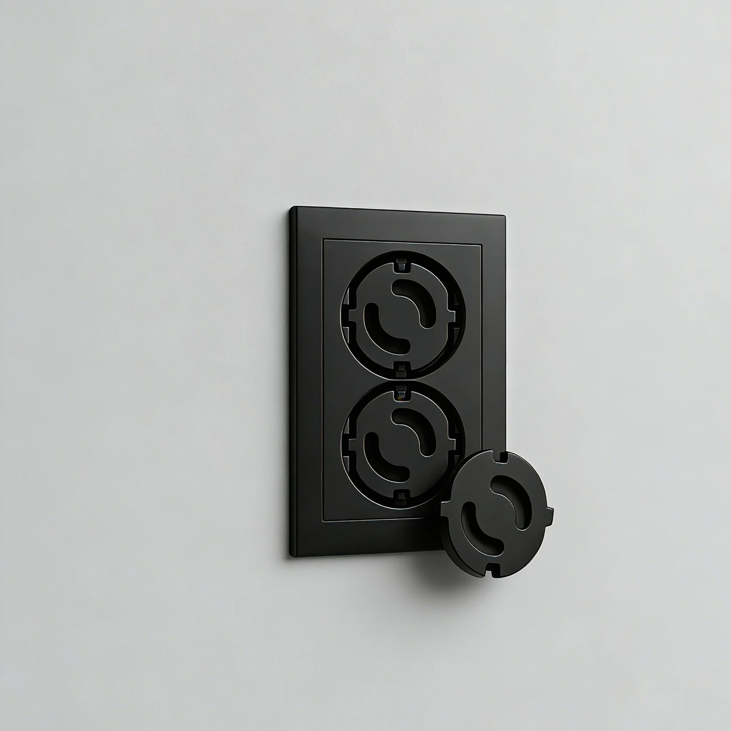Child Safety EU Type F Socket Cover - Embedded Baby Proof Plug Protector for European Outlets, Non-Rotatable Dust Oil Resistant
