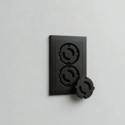Child Safety EU Type F Socket Cover - Embedded Baby Proof Plug Protector for European Outlets, Non-Rotatable Dust Oil Resistant