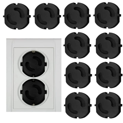 Child Safety EU Type F Socket Cover - Embedded Baby Proof Plug Protector for European Outlets, Non-Rotatable Dust Oil Resistant