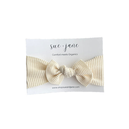 Organic Cotton Waffle Baby Headband | 0–2 Years