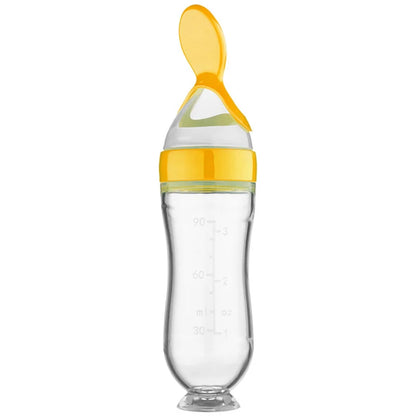Squeezing Feeding Bottle Silicone Newborn Baby Training Rice Cereal  Food Spoon Supplement Feeder Safe Useful Tableware For Kids
