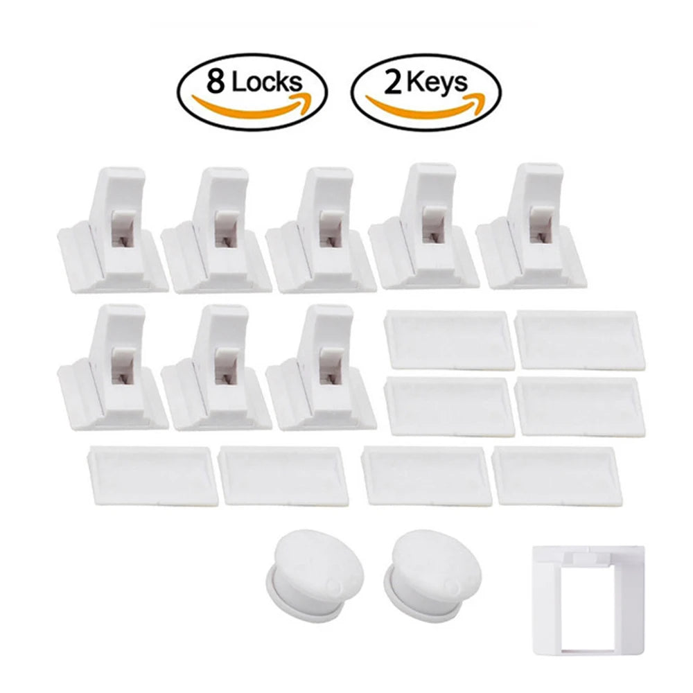 Baby Safety Lock Invisible Lock Kids Security Drawer Latch Cabinet Door Magnetic Child Safety Lock Limiter  Children Protection
