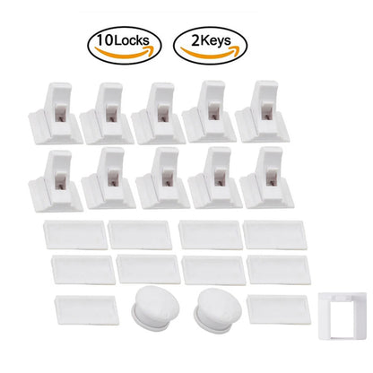 Baby Safety Lock Invisible Lock Kids Security Drawer Latch Cabinet Door Magnetic Child Safety Lock Limiter  Children Protection