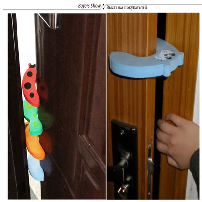 PANGDUBE Child Safety Lock Door Stopper Door Holder Cabinet Drawer Latch Baby Proofing Home Protection Kids Security Device