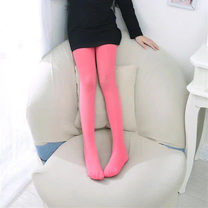 Spring/autumn candy color children tights  for baby girls kids cute velvet pantyhose tights stockings for girls dance tights