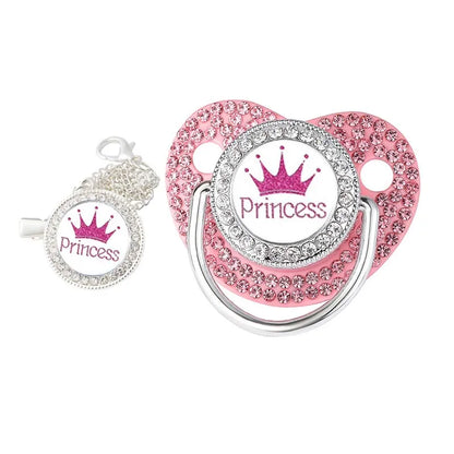 Crown Newborn Pacifier Clip Chain Baby Dummy Silicone BPA Free Toddler Teether Infant Soother Nipple Baby Shower Gift