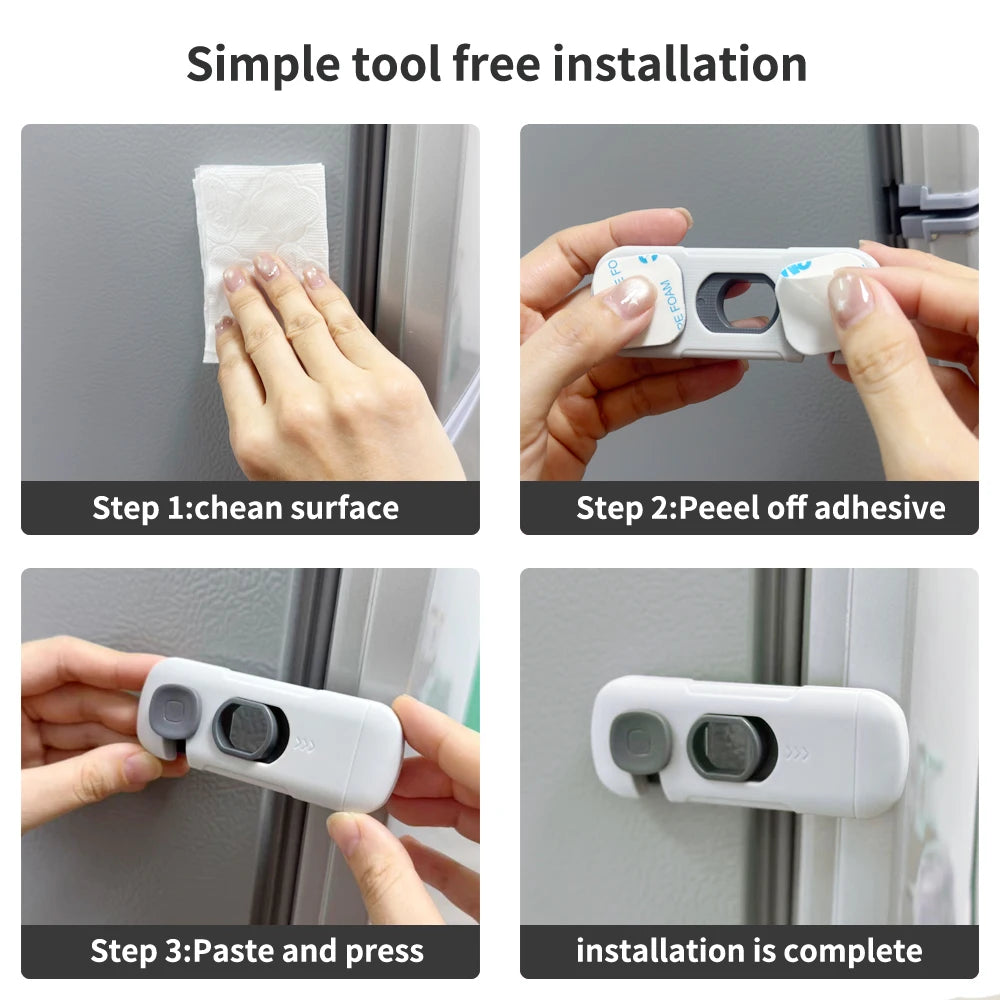 Child Safety Cabinet Lock Security Protection Home Refrigerator Safety Buckle Baby Anti-Pinch Hand Drawer Door Locks