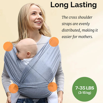 PANGDUBE Ergonomic Baby Wrap Sling Carrier Soft Cotton Kangaroo Sling for Newborns to 36 Months Comfortable Front Baby Carrier