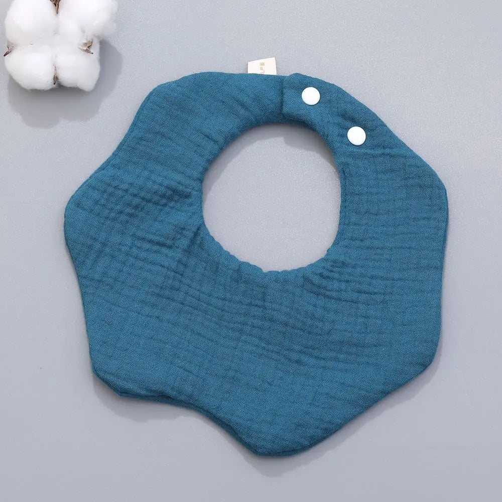 Cotton Gauze Baby Bib Babies Accessories Newborn Baby Apron Feeding Bib 6 Layer Muslin Burp Cloths Kids Saliva Towel New Born