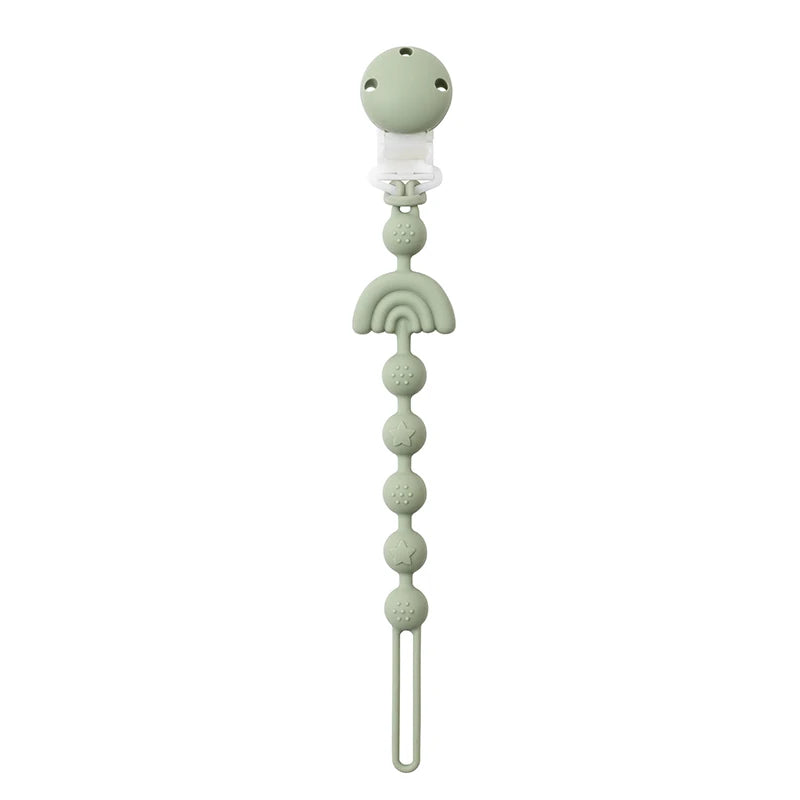 Baby Silicone Pacifier Chain Clip Dummy Nipples Holder Clips BPA Free Babies Teething Chain Toy Gifts For Cute Baby Accessories