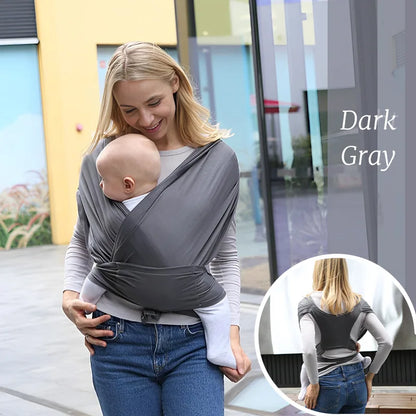 PANGDUBE Ergonomic Baby Wrap Sling Carrier Soft Cotton Kangaroo Sling for Newborns to 36 Months Comfortable Front Baby Carrier