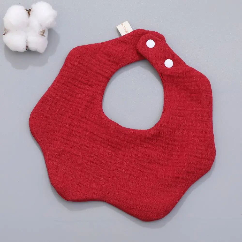 Cotton Gauze Baby Bib Babies Accessories Newborn Baby Apron Feeding Bib 6 Layer Muslin Burp Cloths Kids Saliva Towel New Born