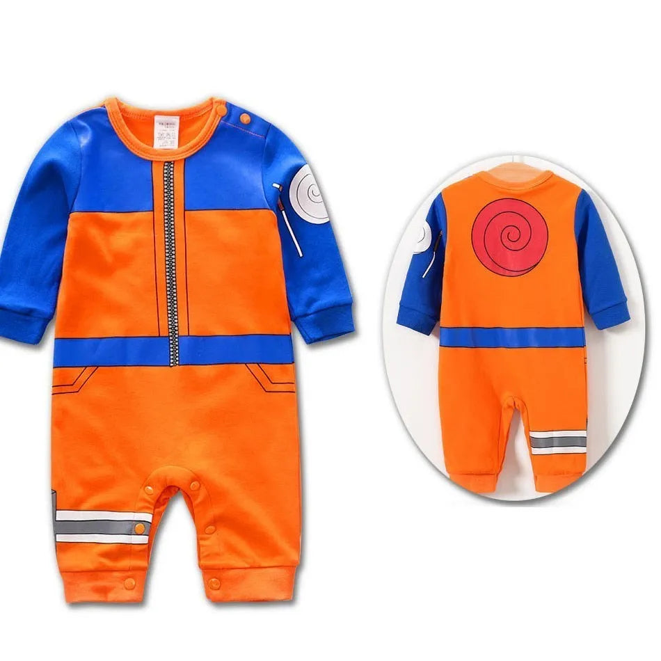 0-18 Months Anime Baby Rompers Newborn Cosplay Costume Infant Akatsuki Nezuko Tanjirou Cotton Clothes Boys Girls Kids Outfit