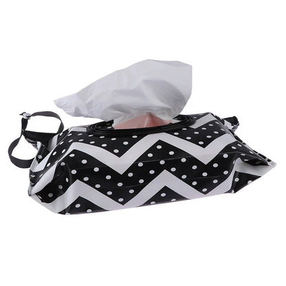 EVA Baby Wet Wipe Pouch Snap-Strap Refillable Wet Wipes Bag Flip Cover Tissue Box Outdoor Useful Baby Stroller Accessory