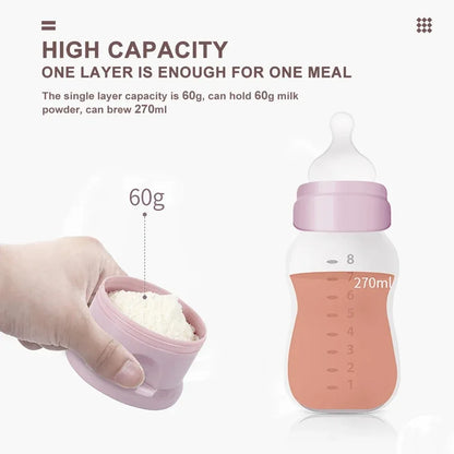 HOMFISH 4Layer Bear Style Portable Milk Powder Box Multiple Openings Infant Baby Food Storag Box Toddle Snack Container