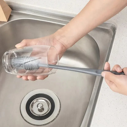 Long Handle Silicone Bottle Brush Cleaning Brush Kitchen Cleaning Cup Brush Thermos Glass Brush Cleaning Tools  Bottle Brush