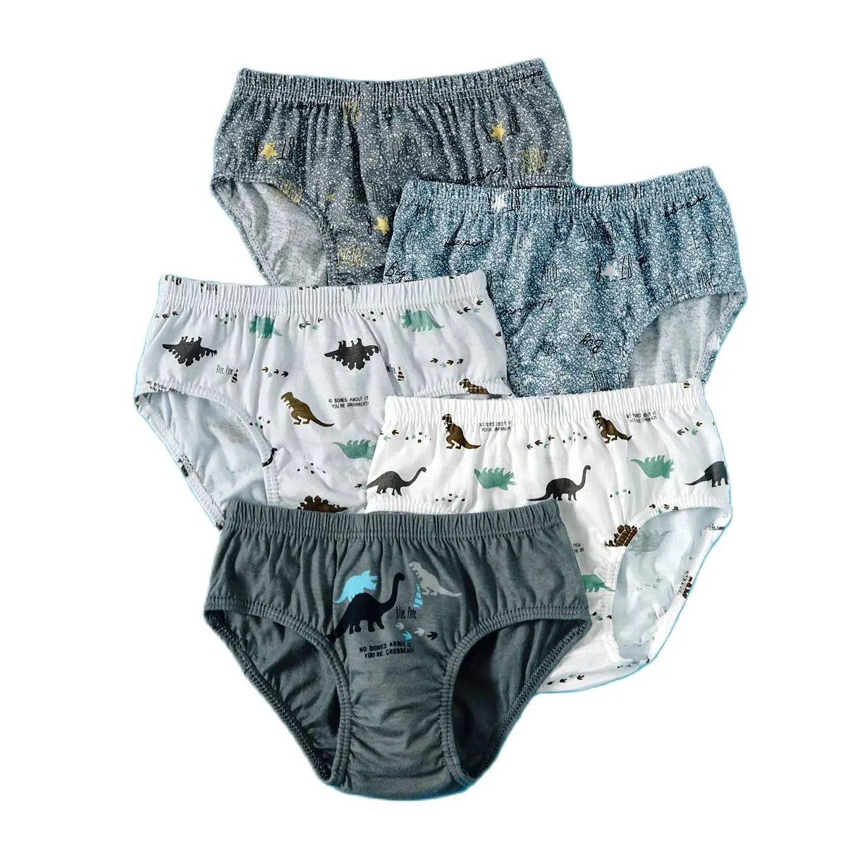 5pcs/lot Boys Cotton Boxer Briefs Cute Dinosaur Cartoon Print Kids Underwear Baby Boy Shorts Breathable Toddlers Underpants