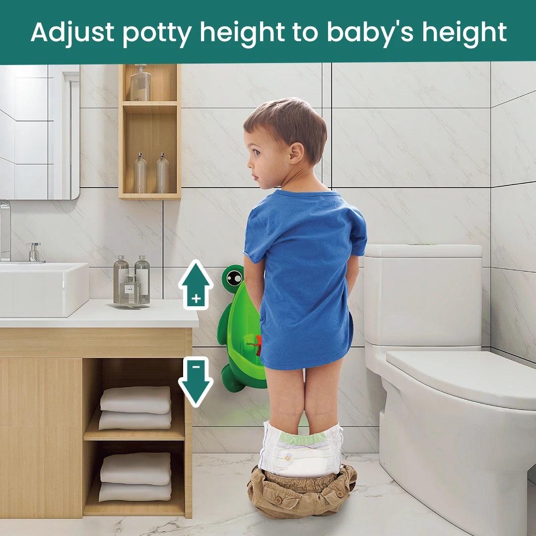 Cute Frog Standing Potty Training Urinal for Boys Toilet with Funny Aiming Target