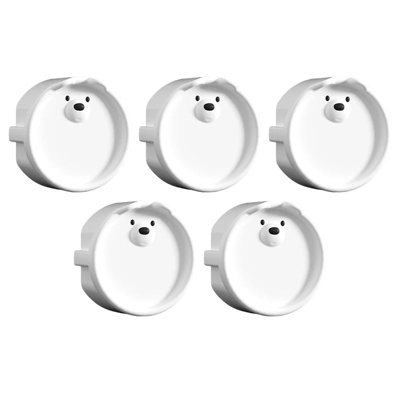 5Pcs Baby Safety Protection Socket Protective Cover Cute Cartoon Children Silicone Electric Shock Dustproof Protection Covers
