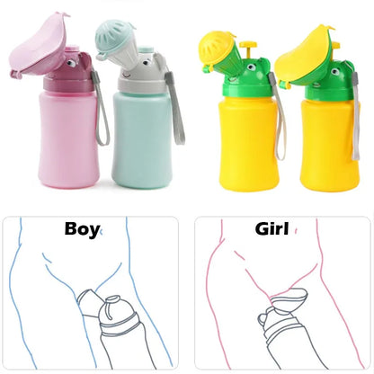 Emergency Portable Kids Urinal Outdoor Car Travel Shrinkable Toilet Pee Bottle 600/750ml Anti-leakage Boy Girl Training Potty