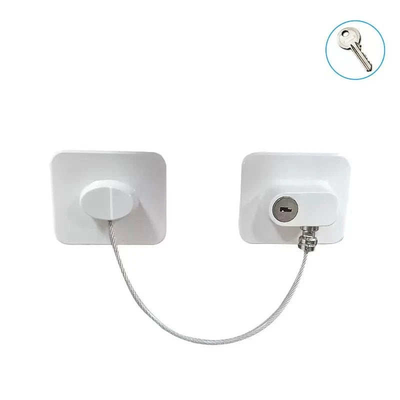 Baby Safe Refrigerator Lock with Key Code Lock Baby Safety Cabinet Lock Sliding Wardrobe Door Lock Home Limiter