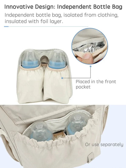 Baby Nappy Bag with 2pcs Stroller Hooks Mummy Bag Backpack Waterproof Outdoor Travel Mommy Maternity Bag for Baby Stuff