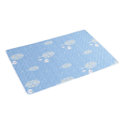 80x120cm 4 Layer Cartoon Dino Heart Diapering Mat Waterproof Washable Changing Pads for Night and Menstrual Protection Baby Care