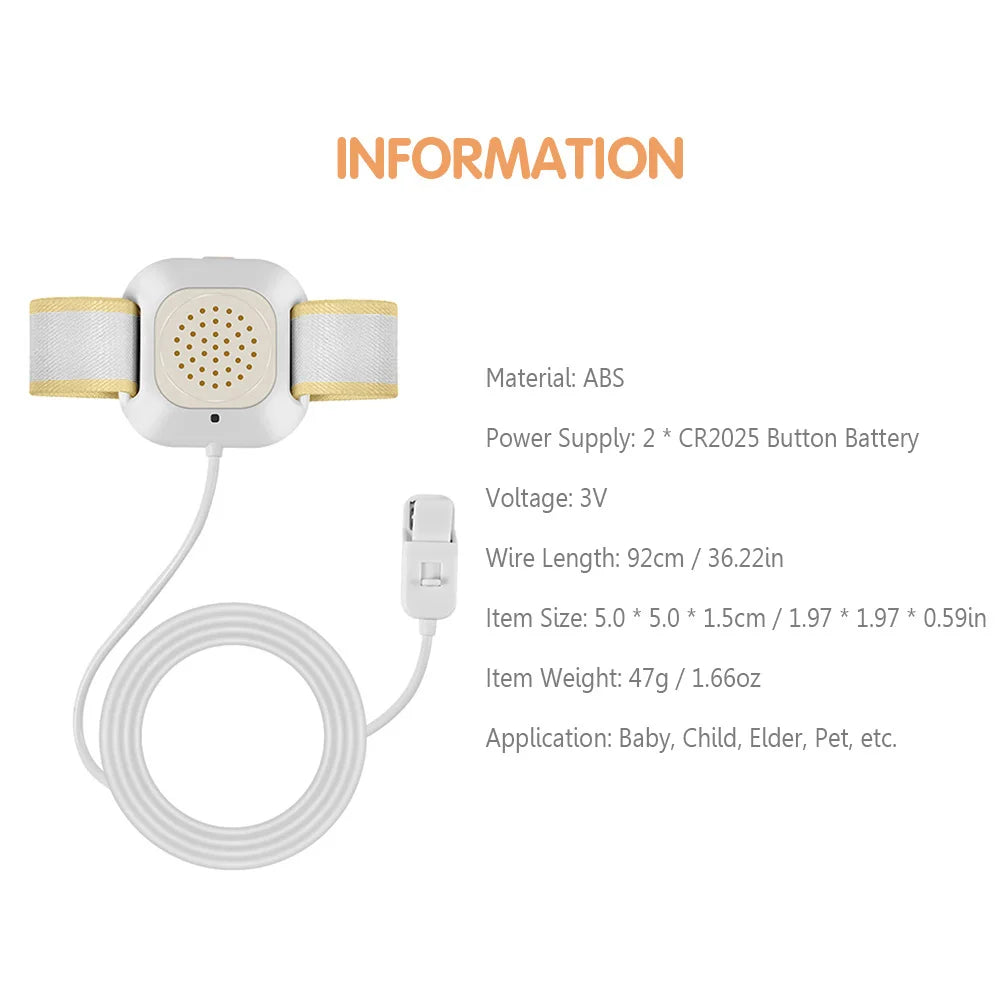 Bedwetting Alarm Enuresis Alarm with Loud Sound Bright Lights and Strong Vibration Child Potty Training Tools