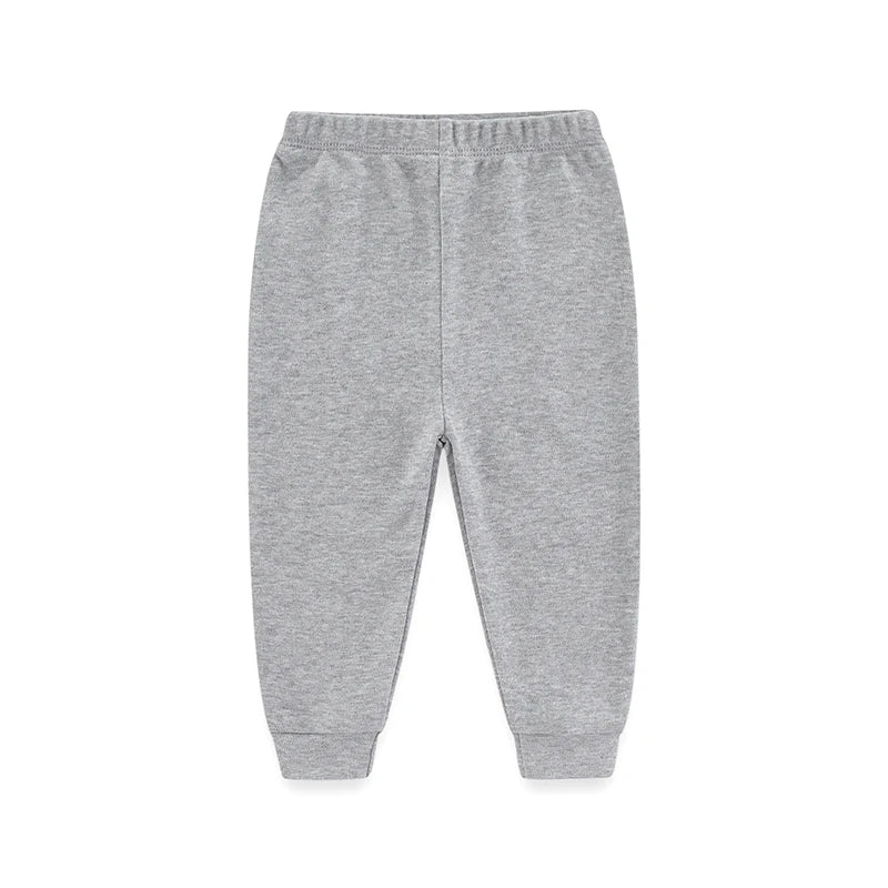 Kiddiezoom 1/3 Pcs Four Seasons Fashion Solid 100%Cotton Baby Boy Girl Pants Soft 100%Cotton Infants Trousers Accessories
