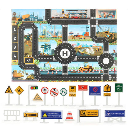 Baby Play Mat City Traffic Road Map Mat Carpet City Car Parking Lot Roadmap Traffic Signs Baby Climbing Playing Mat Game
