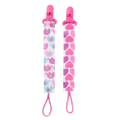 4pcs/set Newborn Pacifier Chain Clip Double-sided Printed Pacifier Belt Pacifier Holder Infant Feeding