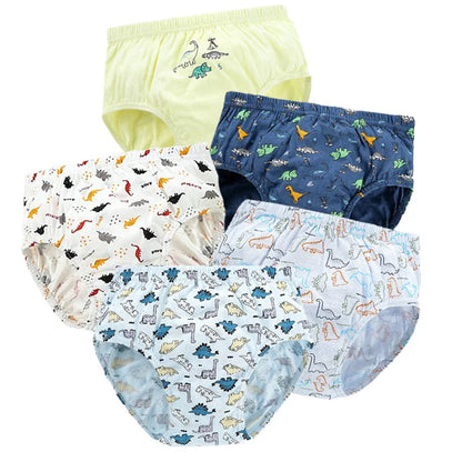 5 Packs/Box Children Underwear Pants Mickey Cartoon Boys Panties Soft Cotton Kids Triangle Panty Breathable Boys Briefs Gift Box