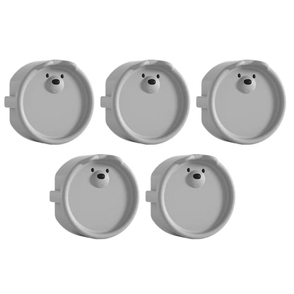 5Pcs Baby Safety Protection Socket Protective Cover Cute Cartoon Children Silicone Electric Shock Dustproof Protection Covers