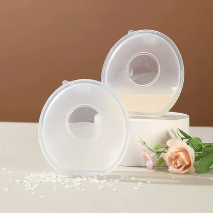 1 Pair Silica Gel Collection Cover Breastmilk Collecter Soft Reusable Nursing Pad Postpartum Suction Nipple Suction Container
