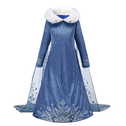 Kids Cinderella Costume Princess Dress for Girls Children Rapunzel Snow White Belle Jasmine Elsa Aurora Cosplay Carnival Dresses