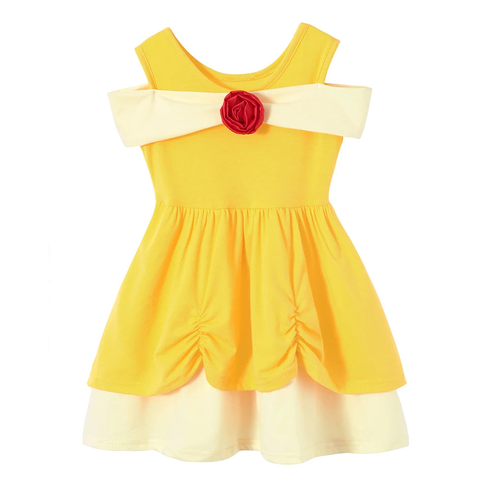 2025  Girl Summer Princess Dress Clothing Rapunzel Elsa Anna Cosplay Birthday Party Dress