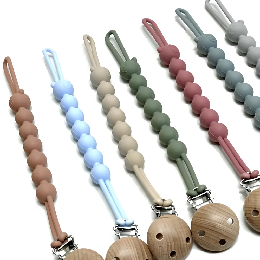 1/9PCS Baby One Pacifier Chain Baby Pacifier Lanyard Food Grade Silicone Teething Teether Anti Lost Pacifier Anti Drop Chain