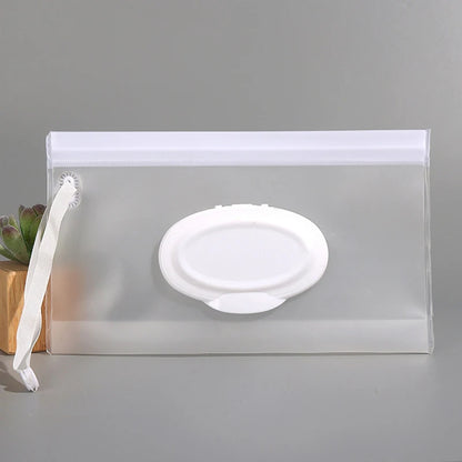 EVA Baby Wet Wipe Pouch Portable Transparent Holder Case Flip Cover Reusable Refillable Tissue Wipes Pouch Useful Tissue Box
