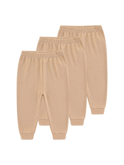 Kiddiezoom 1/3 Pcs Four Seasons Fashion Solid 100%Cotton Baby Boy Girl Pants Soft 100%Cotton Infants Trousers Accessories
