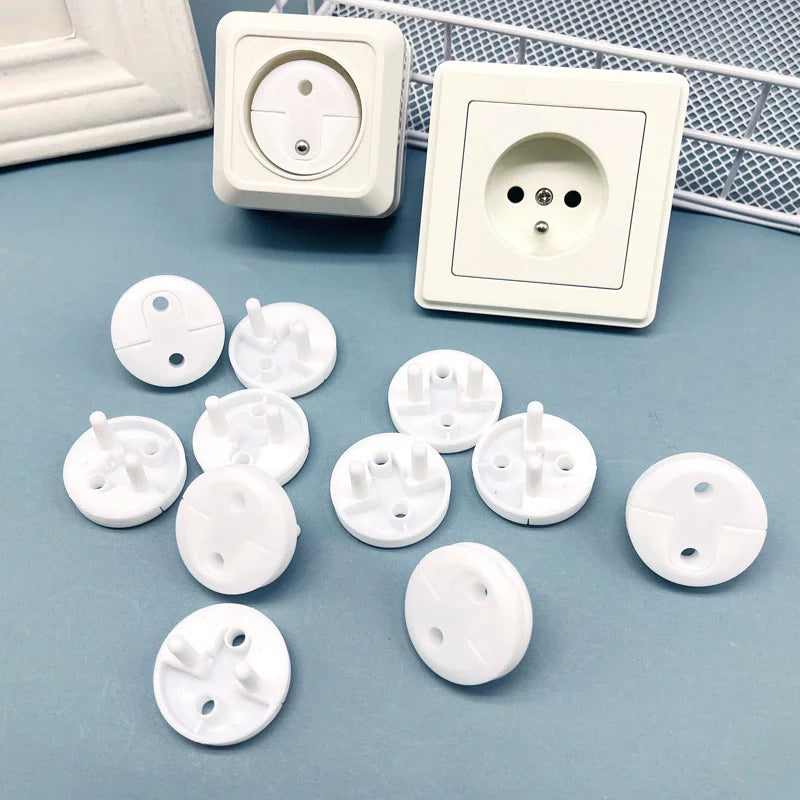 10Pcs Baby Safety Socket Covers Children's Safety European Regulations Socket Cover Power Supply Safety Cover Power Socket