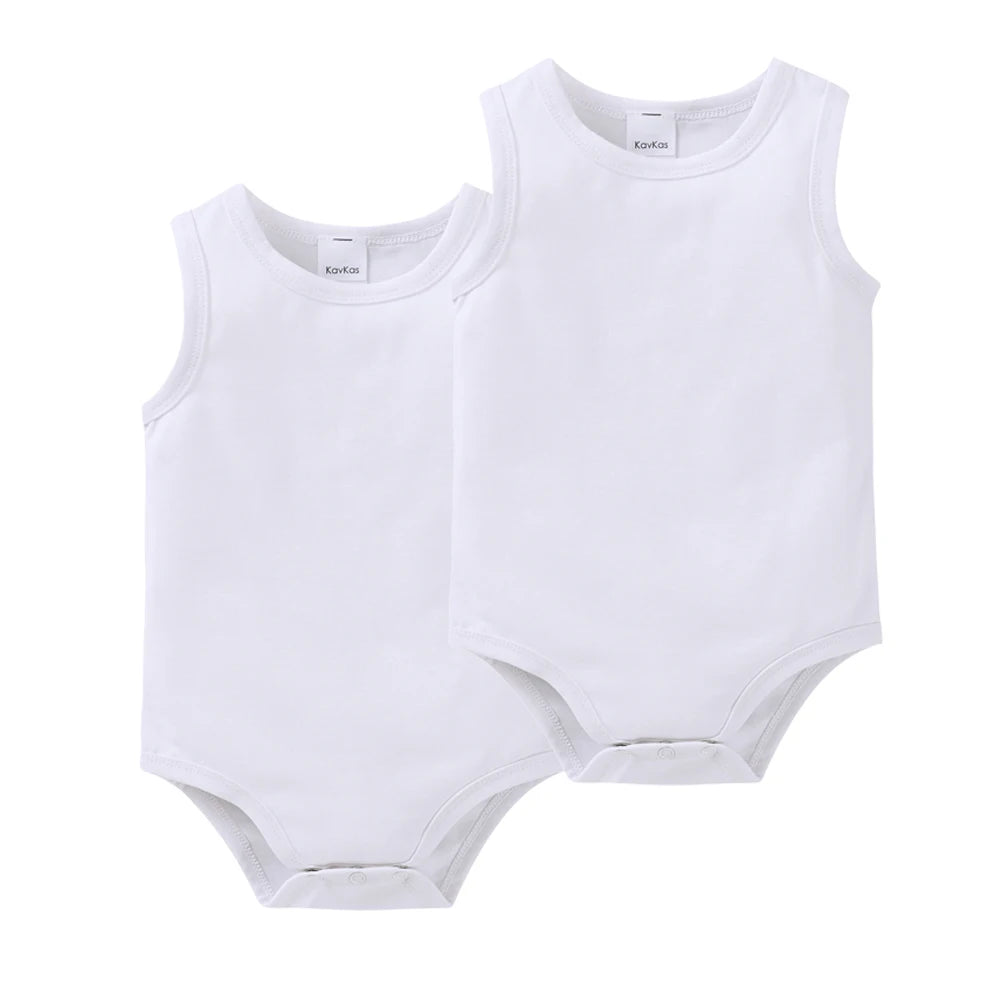 Kavkas Baby Girls Boys Bodysuit 100% Cotton 1 pcs 2 pcs 3 pcs Sling Vest Design Newborn Clothes
