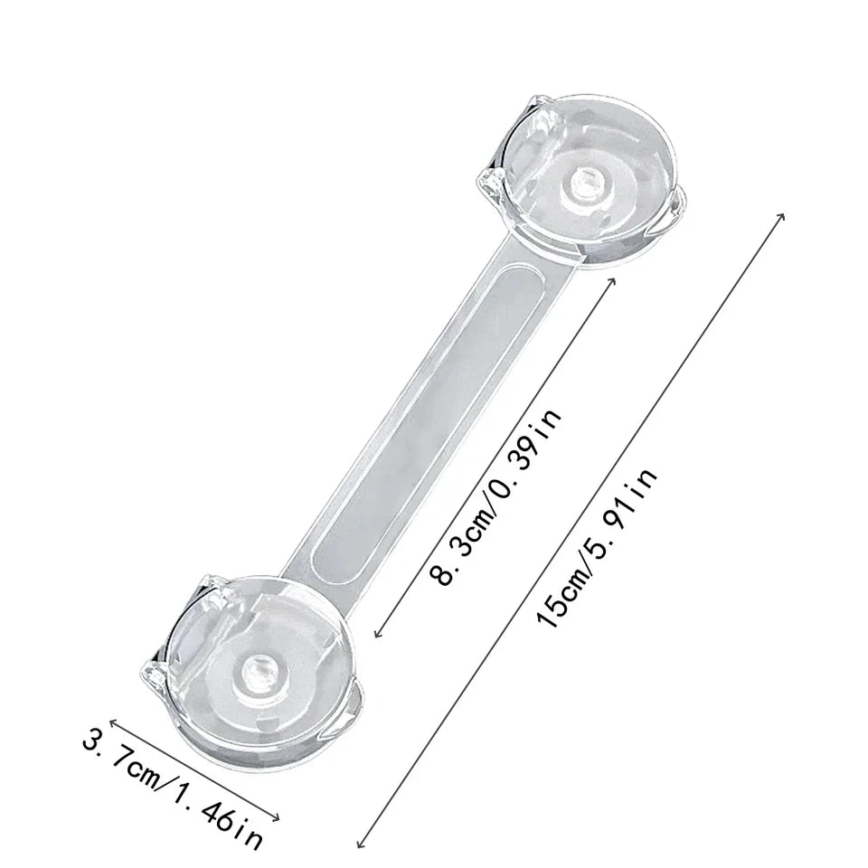 5/10Pcs Transparent Baby Cabinet Locks, Multi-functional Soft Strap Buckle, Anti-pinch Anti-open Protector for Household Furnitu