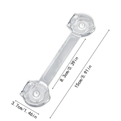 5/10Pcs Transparent Baby Cabinet Locks, Multi-functional Soft Strap Buckle, Anti-pinch Anti-open Protector for Household Furnitu