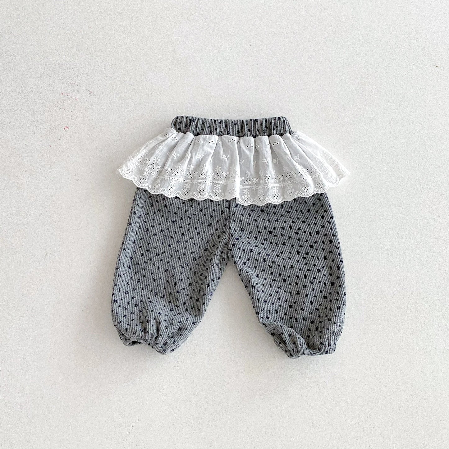 Autumn baby girls' leggings, Korean-style infant and toddler long pants, 0-3 years old children's clothing, outerwear floral cur
