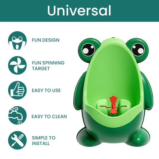 Cute Frog Standing Potty Training Urinal for Boys Toilet with Funny Aiming Target