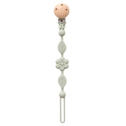 1pcs Baby Silicone Pacifier Chains, Flower  Anti Loss Adjustable Pacifier Holder For Newborn, Suitable For Baby Toy Products